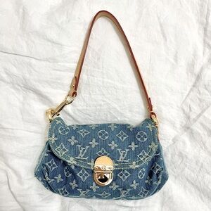 Louis Vuitton denim shoulder bag